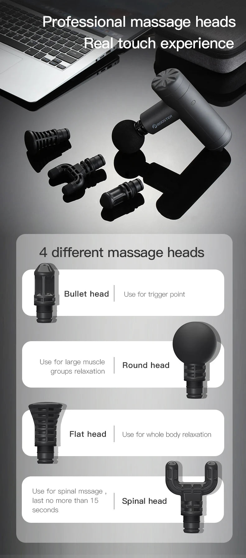 Pistolet de Massage — percussion profonde, format de poche