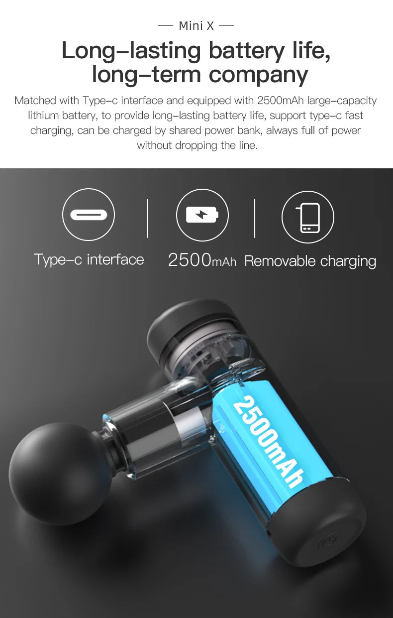 Pistolet de Massage — percussion profonde, format de poche