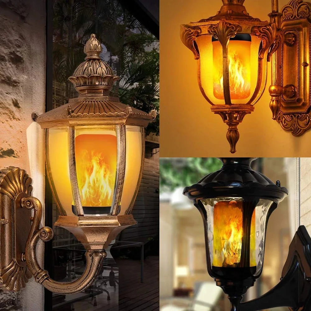 Ampoule à Flamme Vacillante E27 — quatre modes de feu