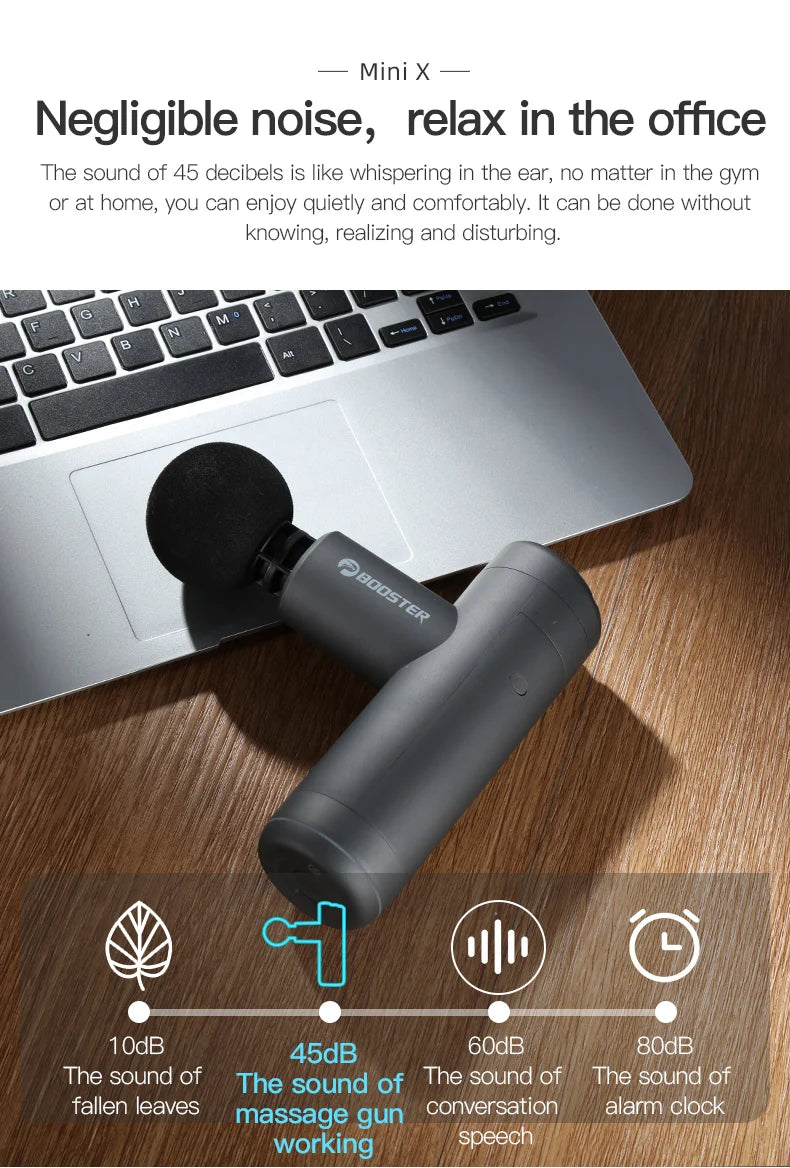 Pistolet de Massage — percussion profonde, format de poche