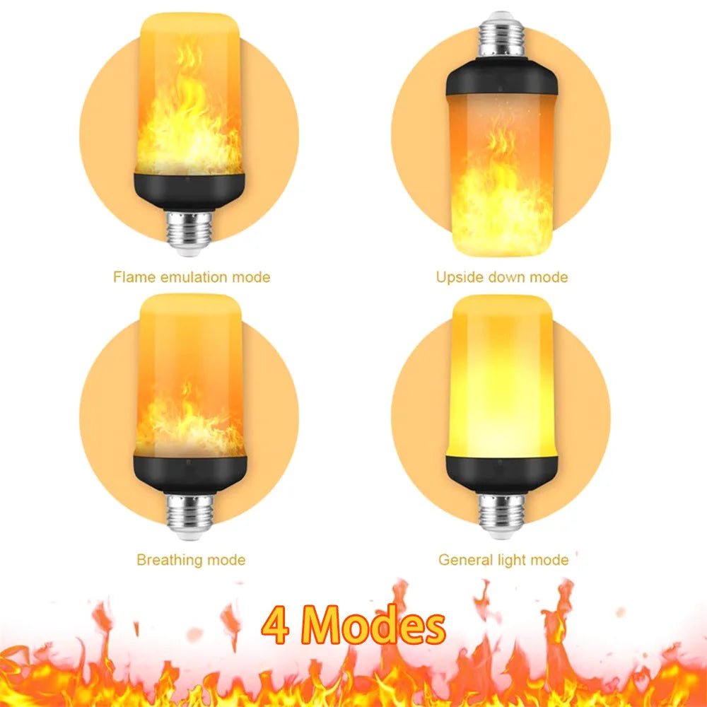 Ampoule à Flamme Vacillante E27 — quatre modes de feu