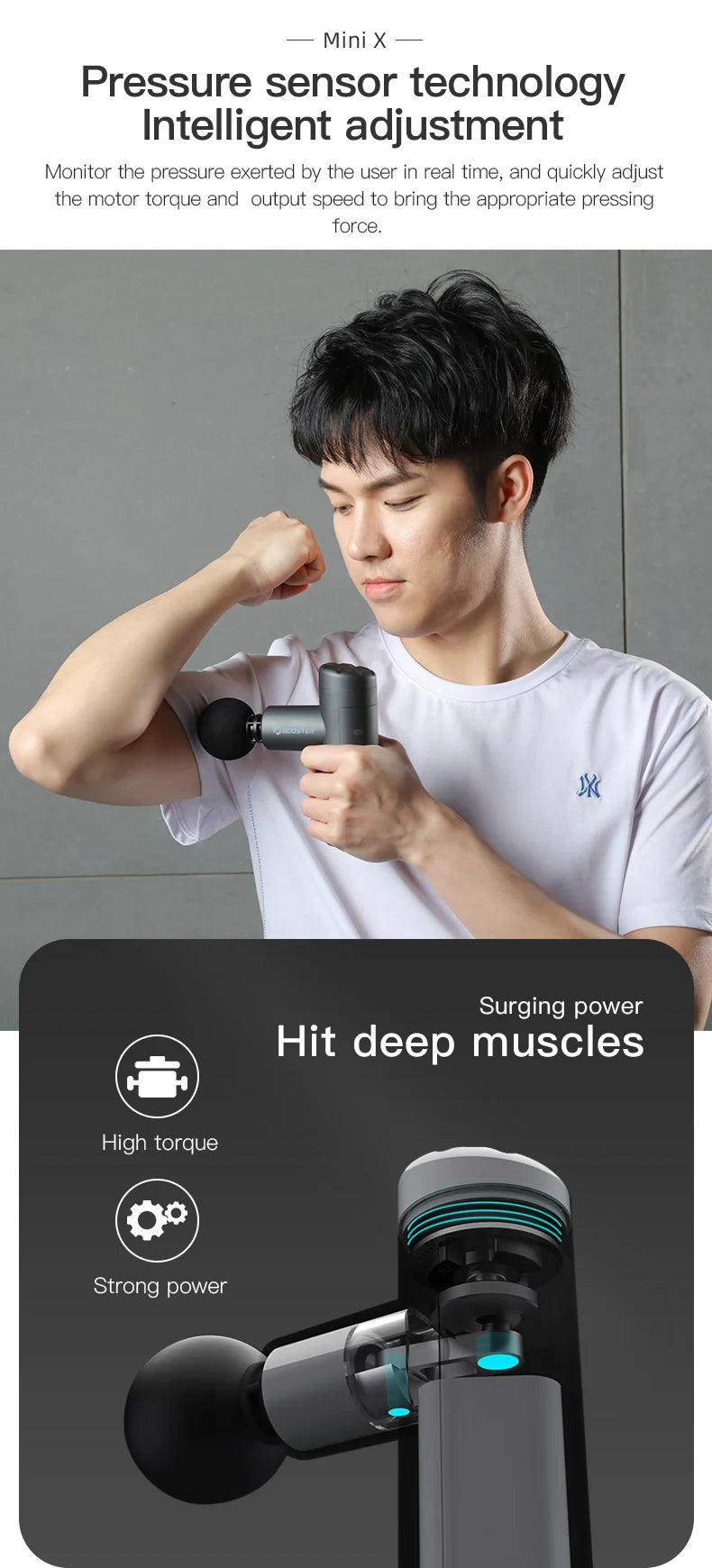 Pistolet de Massage — percussion profonde, format de poche