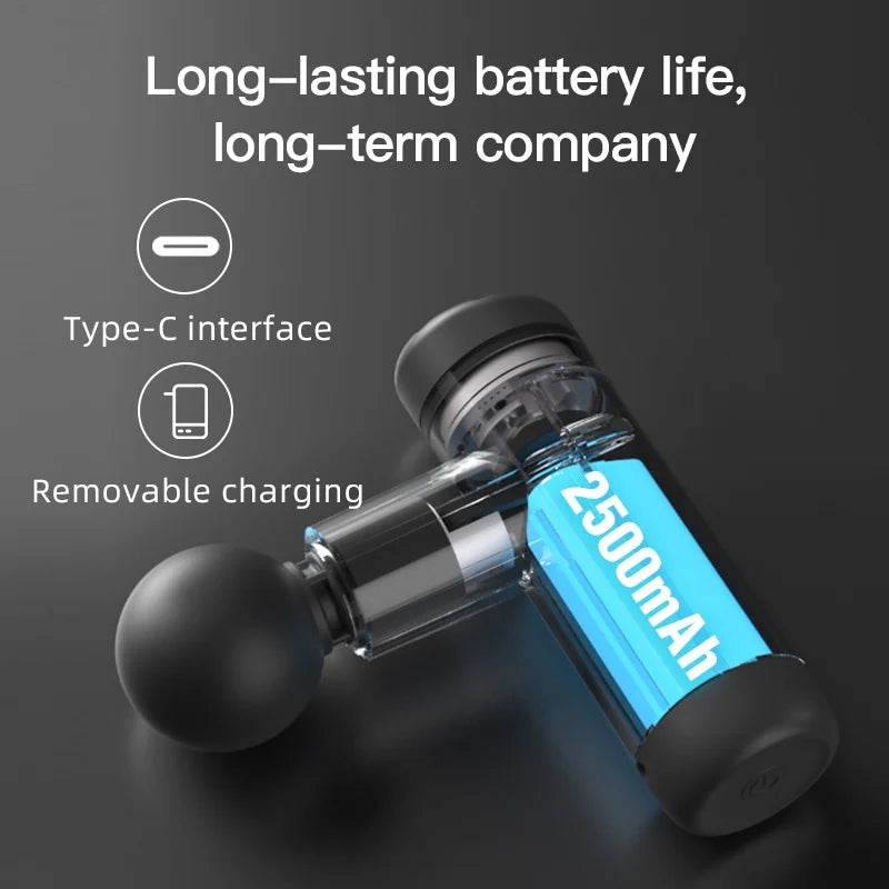 Pistolet de Massage — percussion profonde, format de poche