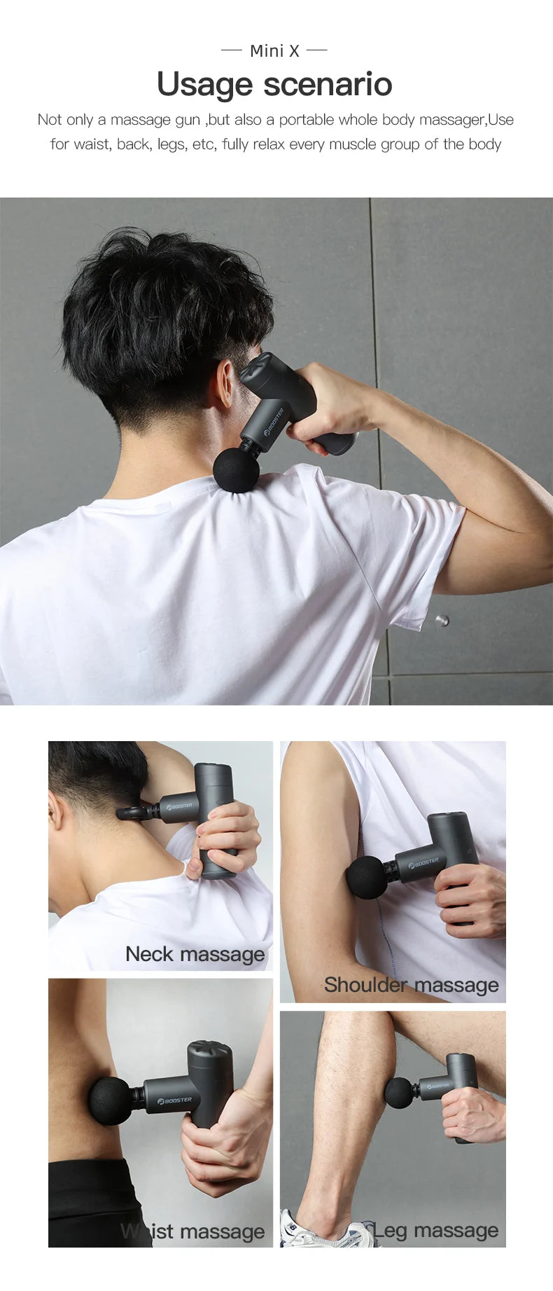 Pistolet de Massage — percussion profonde, format de poche