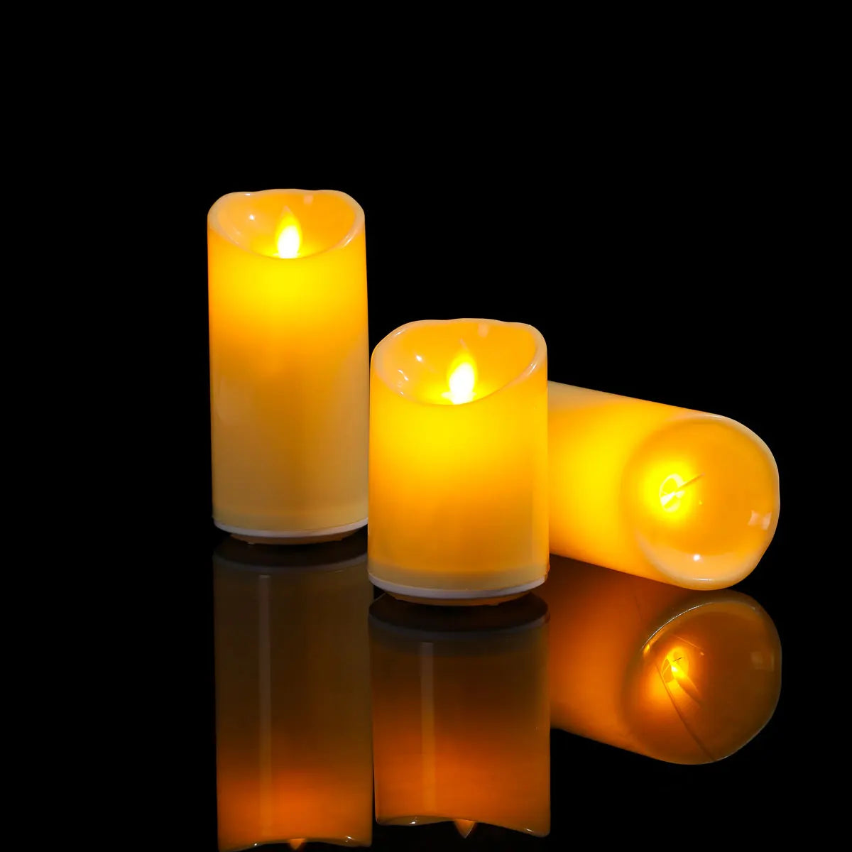Bougies LED à Flamme Dansante — mèche mobile, rechargeables USB