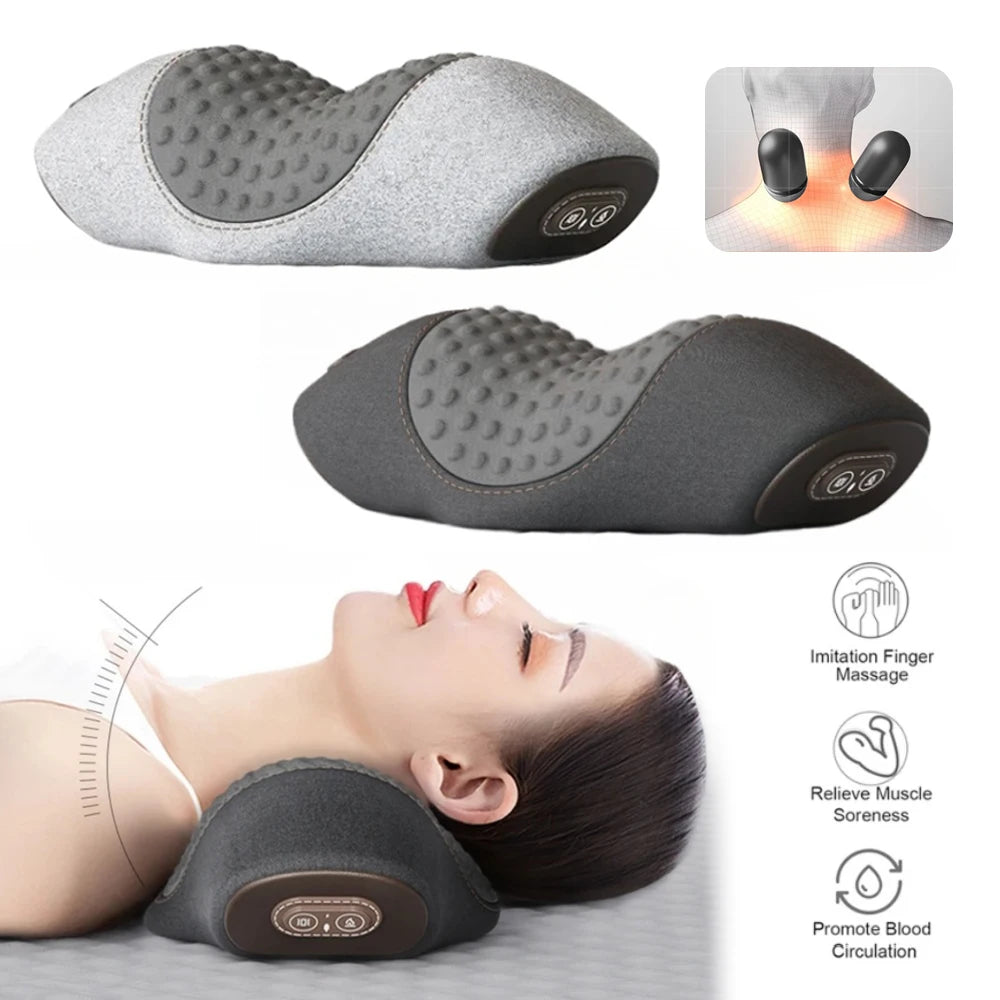 Masseur de Nuque Chauffant — pétrissage et traction cervicale