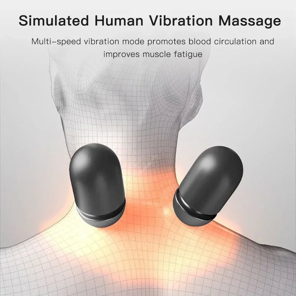 Masseur de Nuque Chauffant — pétrissage et traction cervicale