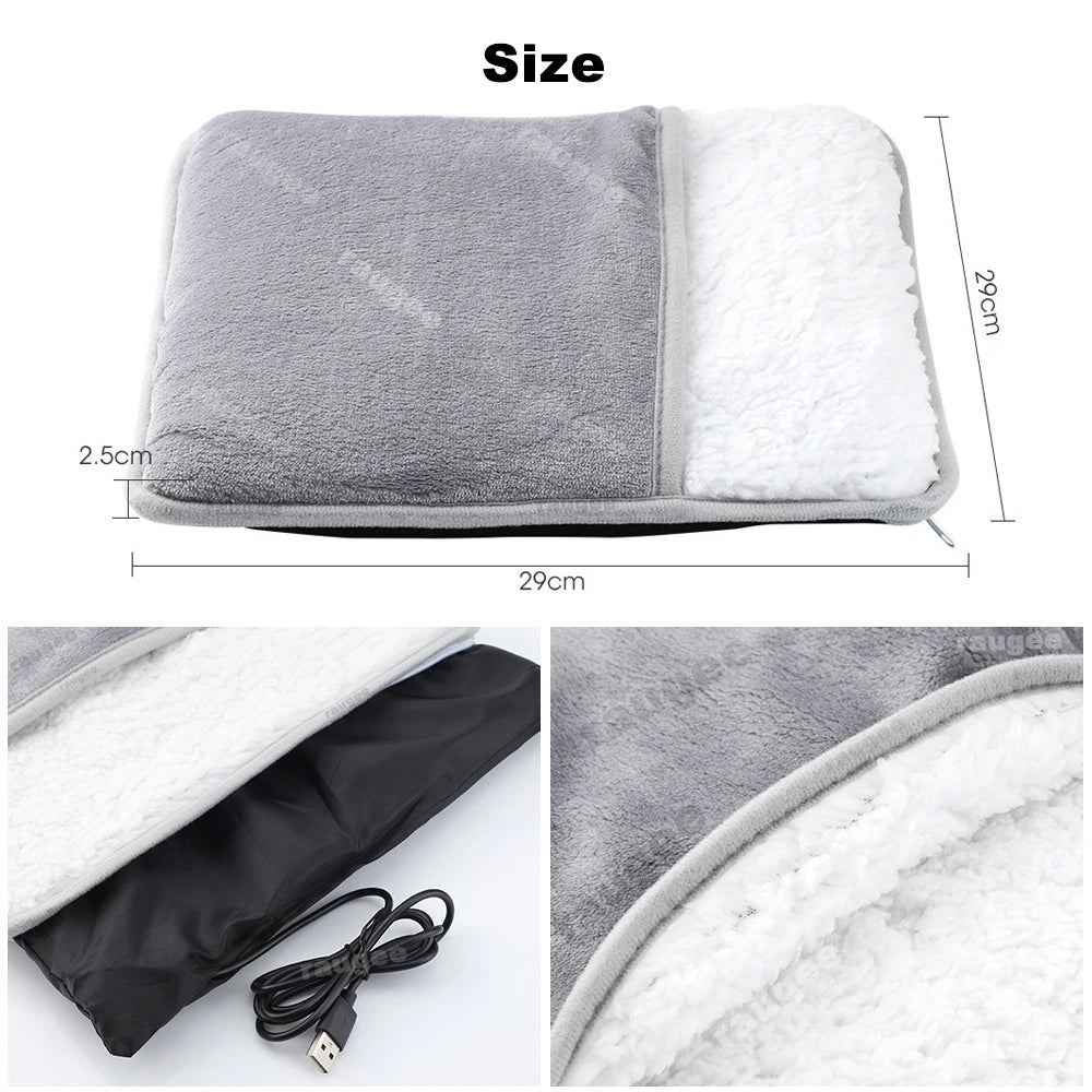 Chausson Chauffant en Flanelle — pour les pieds froids sous le bureau