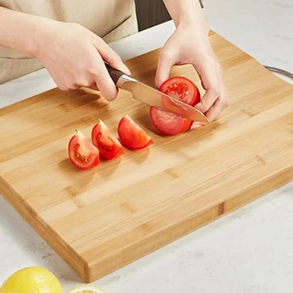 Planche à Découper en Bambou — 20 × 15 cm, rigole de récupération