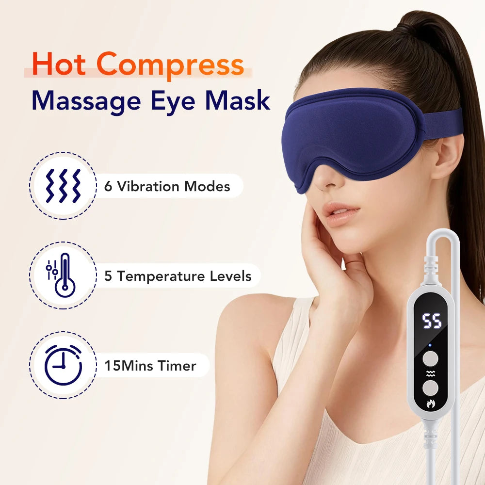 Masque Chauffant pour les Yeux — chaleur constante et massage