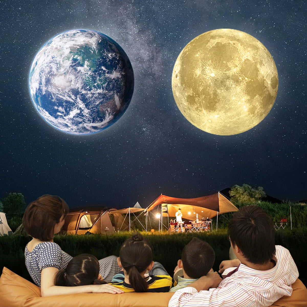 Veilleuse Lune — la pleine lune projetée au plafond