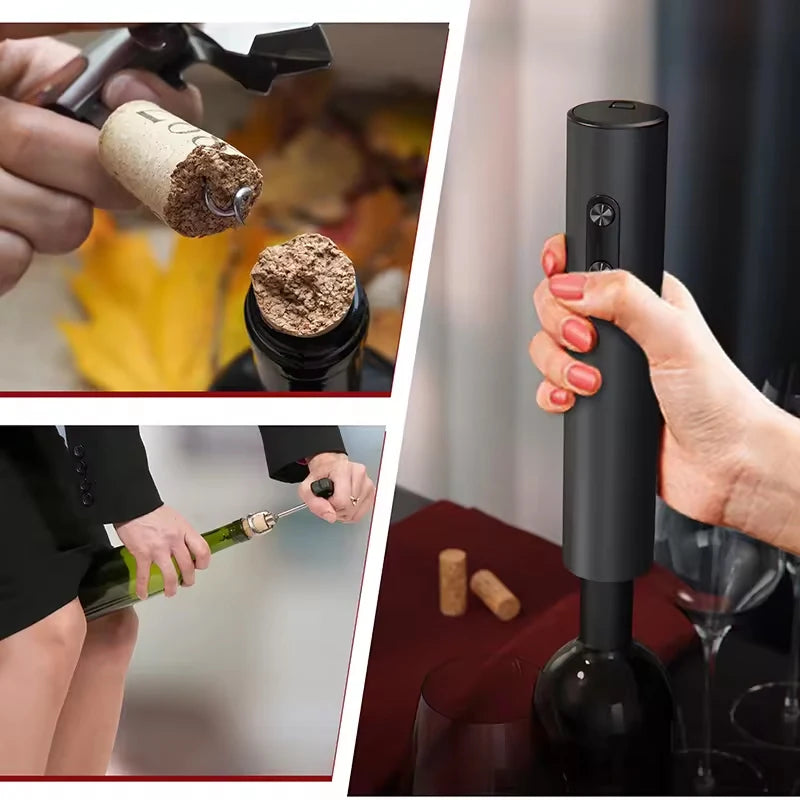 Tire-Bouchon Électrique — coffret sommelier 4 pièces