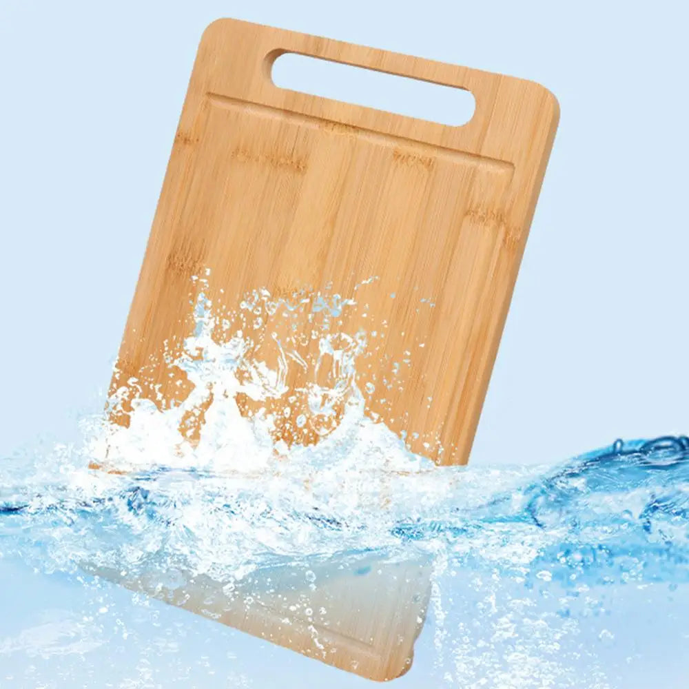 Planche à Découper en Bambou — 20 × 15 cm, rigole de récupération