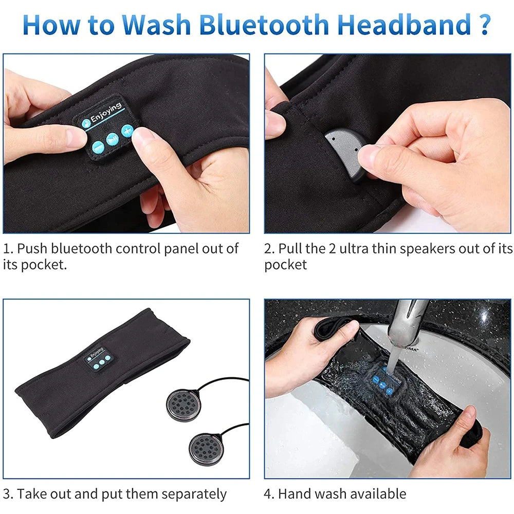 Bandeau Audio Bluetooth — écouter et dormir sans écouteurs