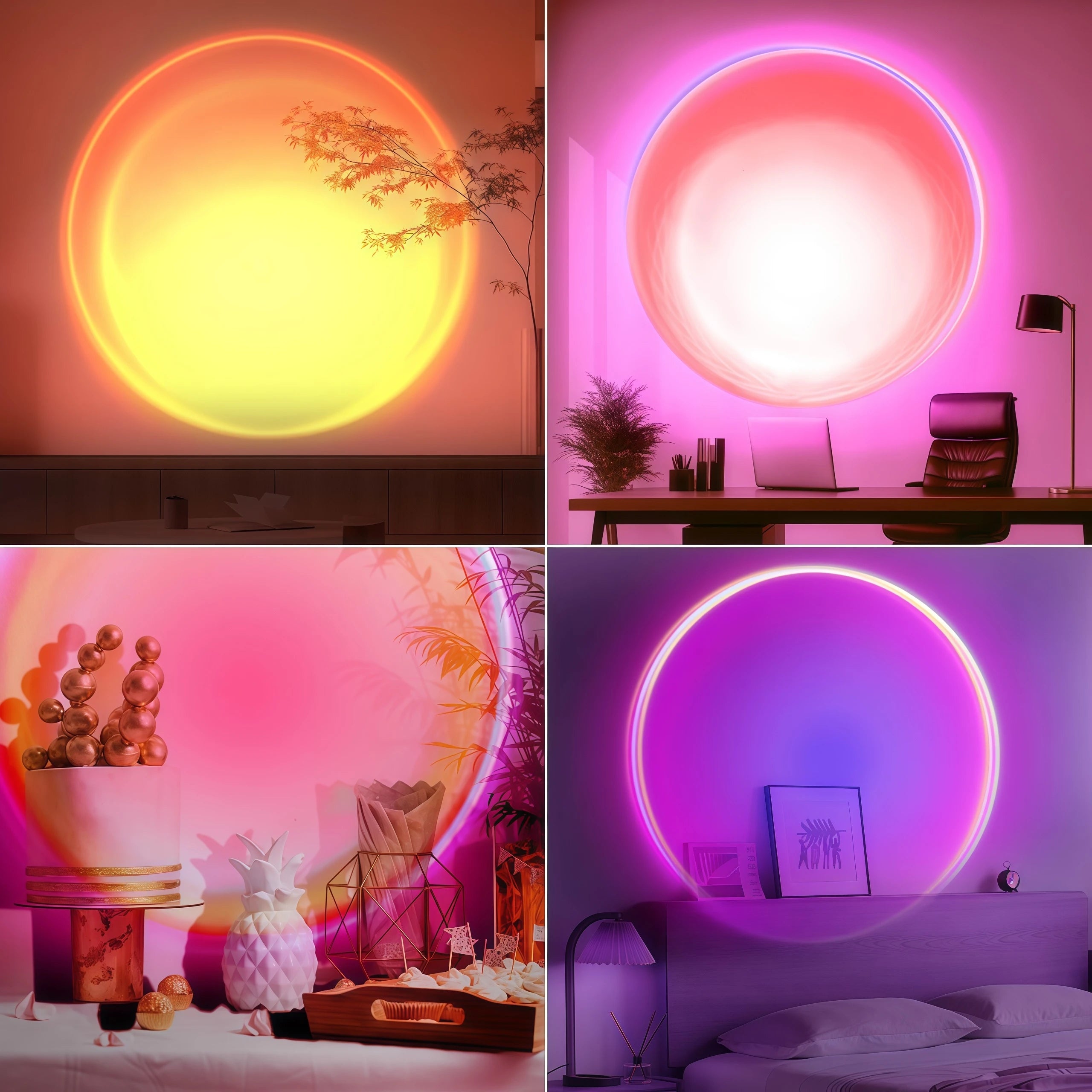 Lampe Coucher de Soleil — projecteur d'ambiance 16 couleurs
