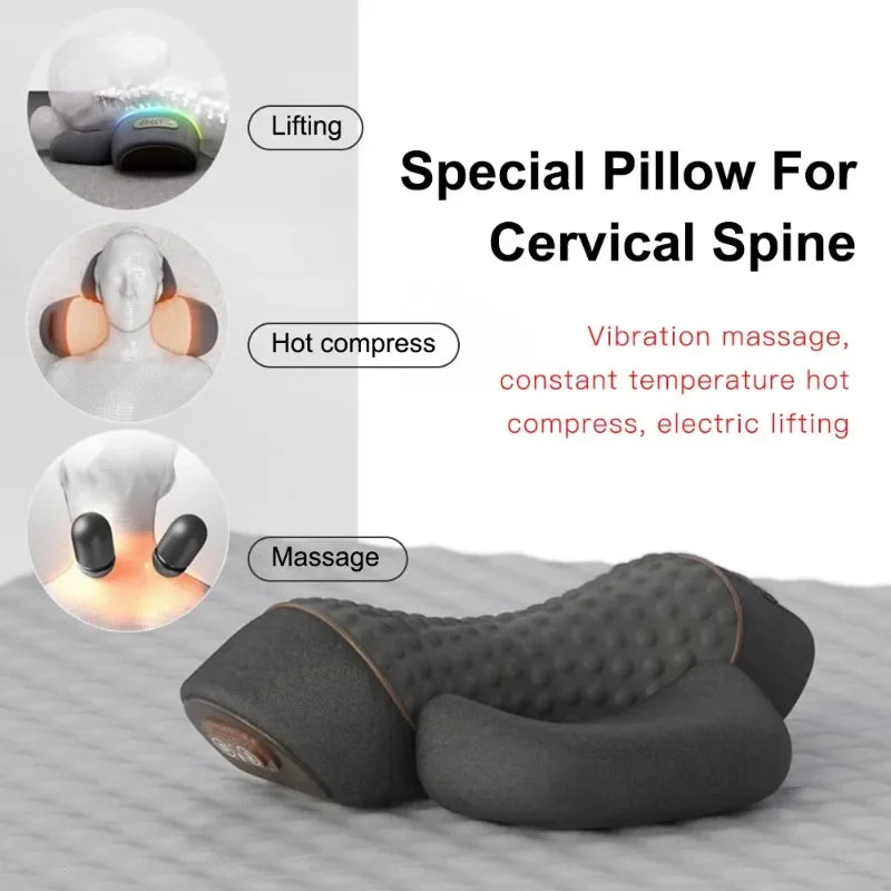 Masseur de Nuque Chauffant — pétrissage et traction cervicale
