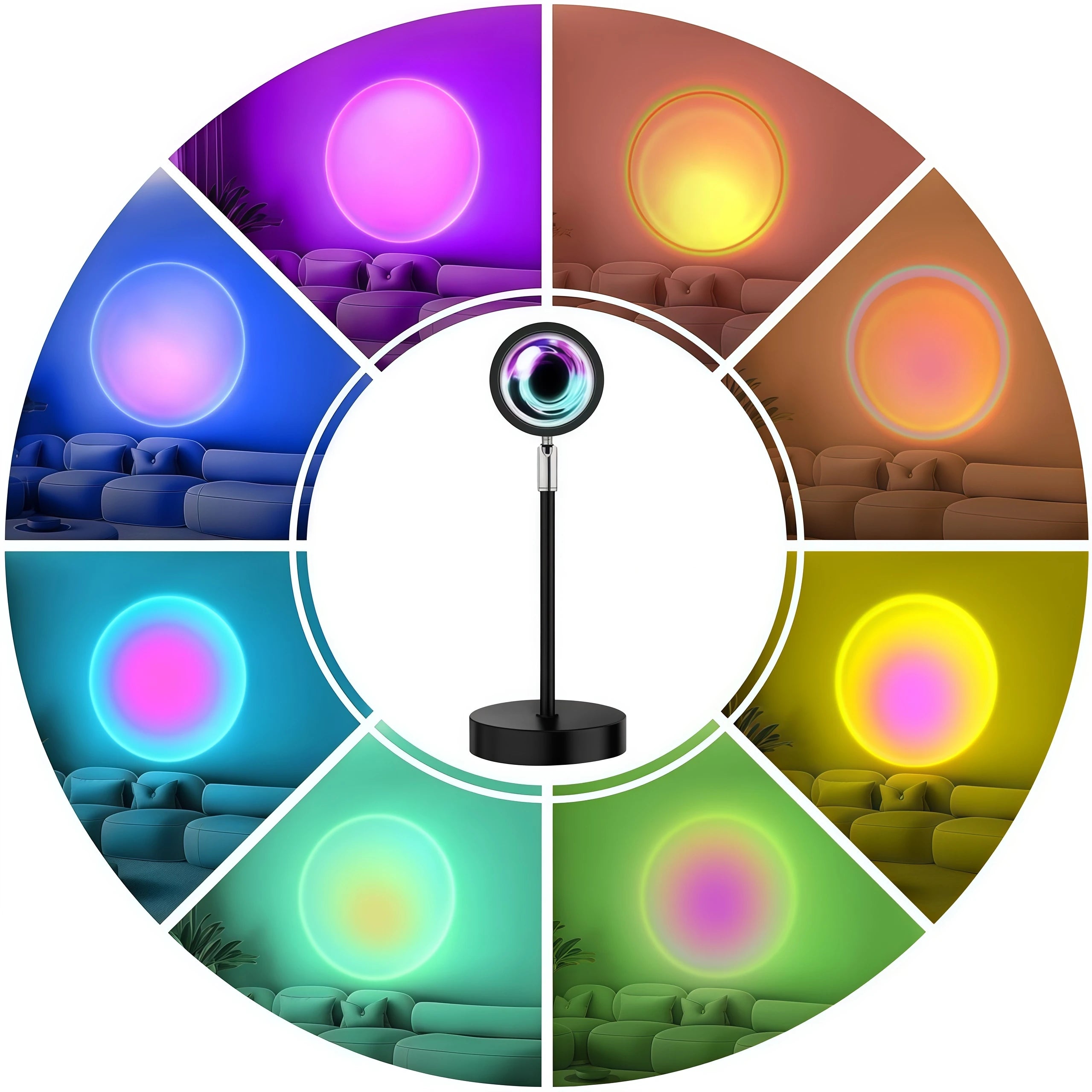Lampe Coucher de Soleil — projecteur d'ambiance 16 couleurs