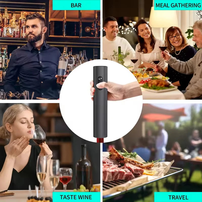 Tire-Bouchon Électrique — coffret sommelier 4 pièces