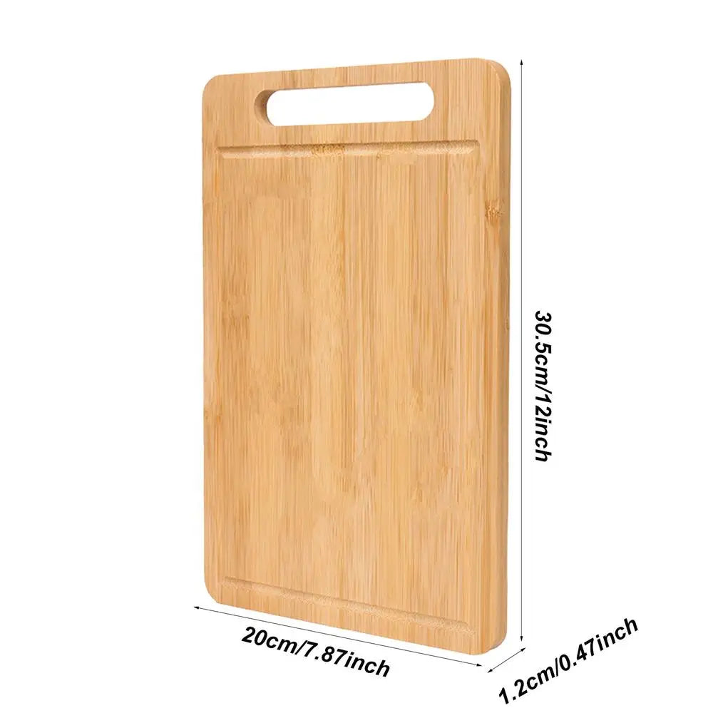 Planche à Découper en Bambou — 20 × 15 cm, rigole de récupération