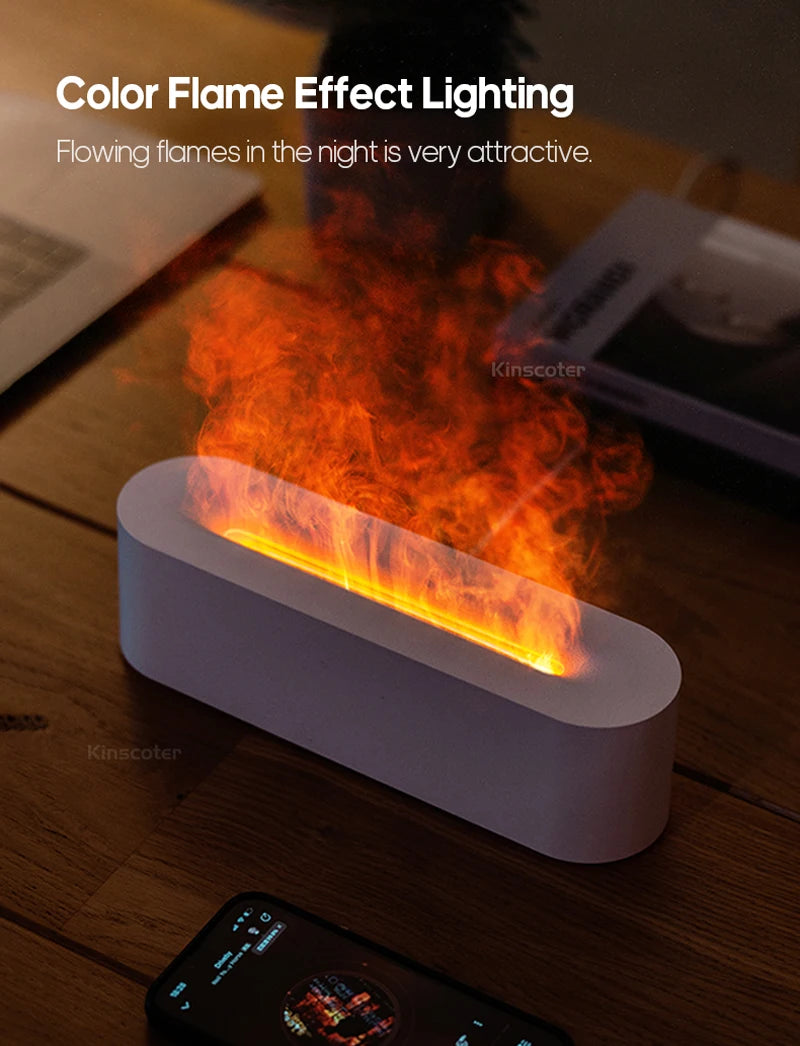 Diffuseur Effet Flamme — brume et feu de cheminée