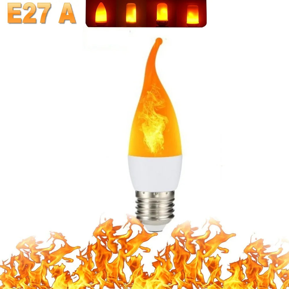 Ampoule à Flamme Vacillante E27 — quatre modes de feu