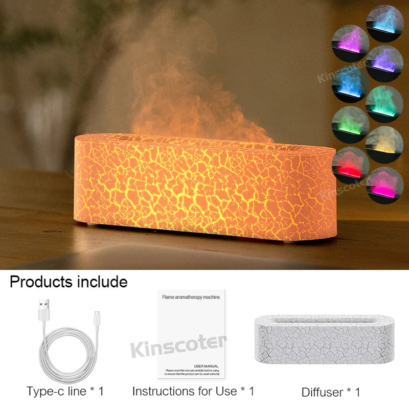 Diffuseur Effet Flamme — brume et feu de cheminée
