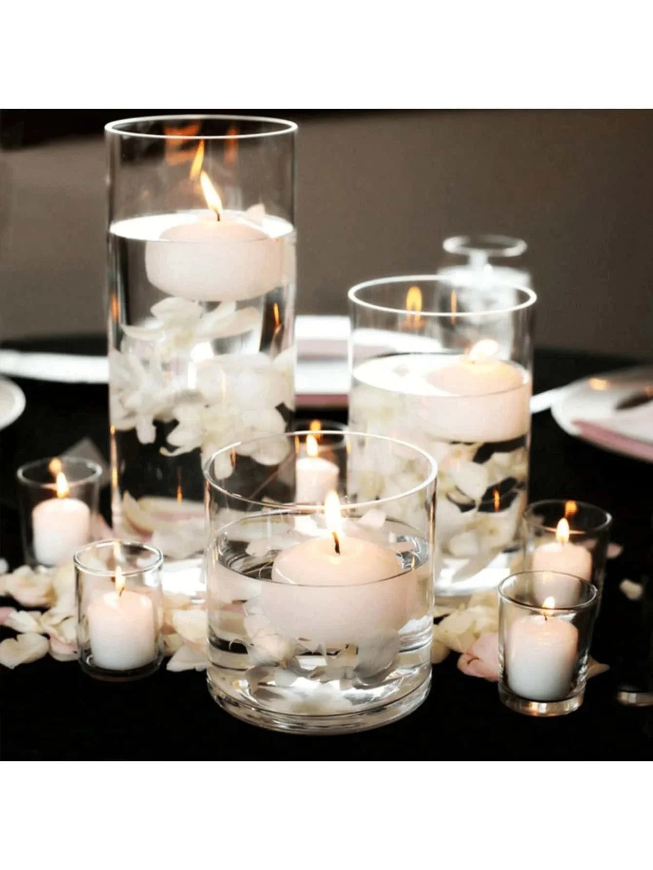 Photophores en Verre — cylindres pour bougies pilier