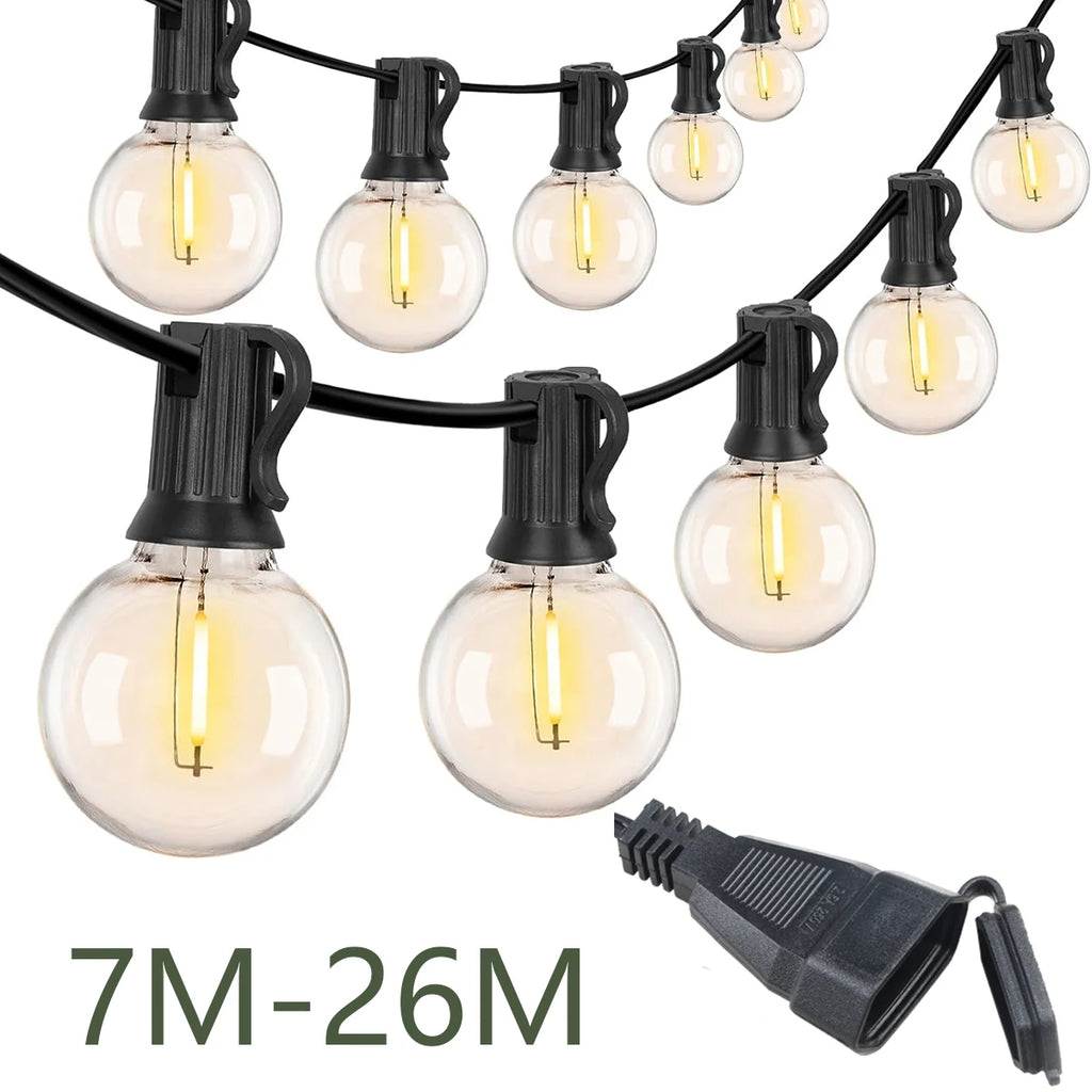 Guirlande Guinguette — ampoules à filament, 7 à 26 mètres