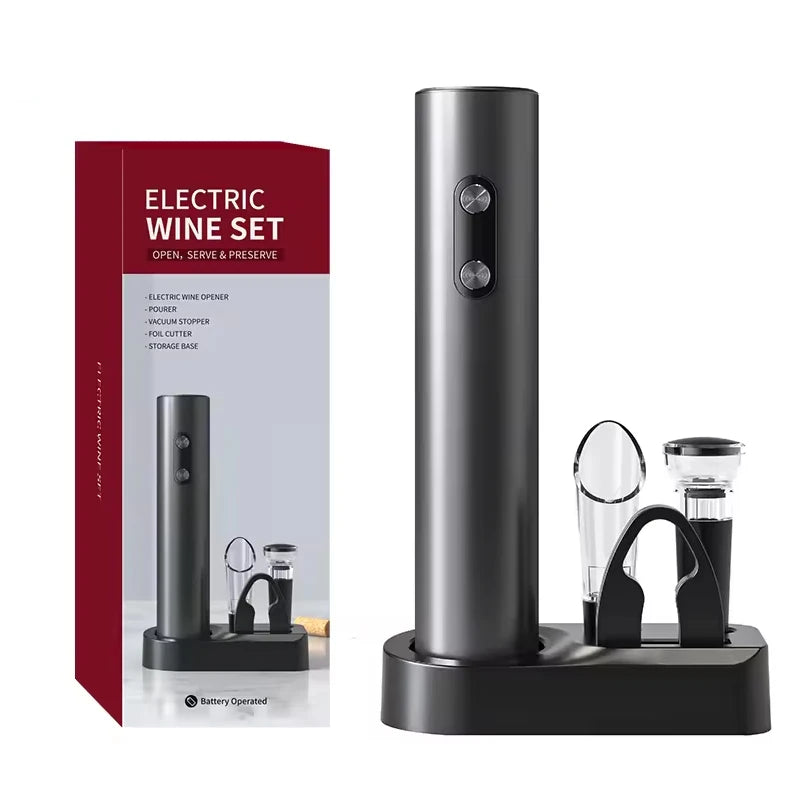Tire-Bouchon Électrique — coffret sommelier 4 pièces