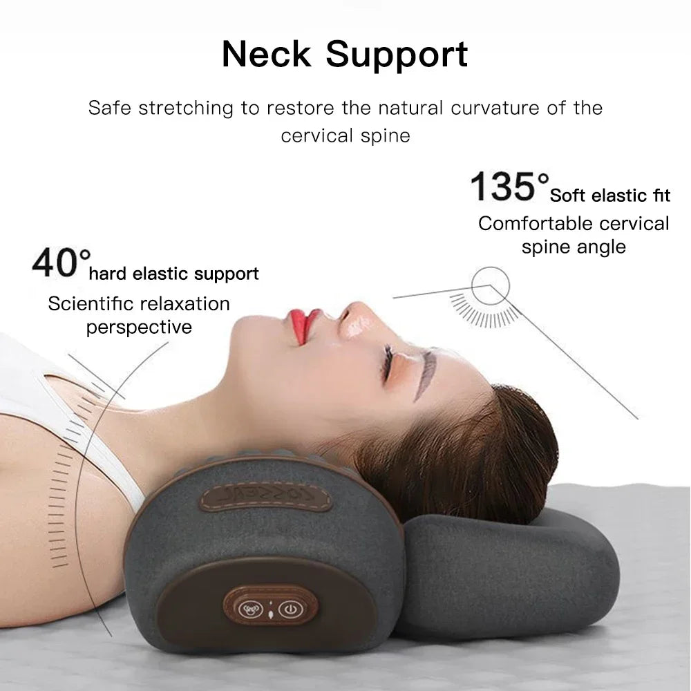 Masseur de Nuque Chauffant — pétrissage et traction cervicale