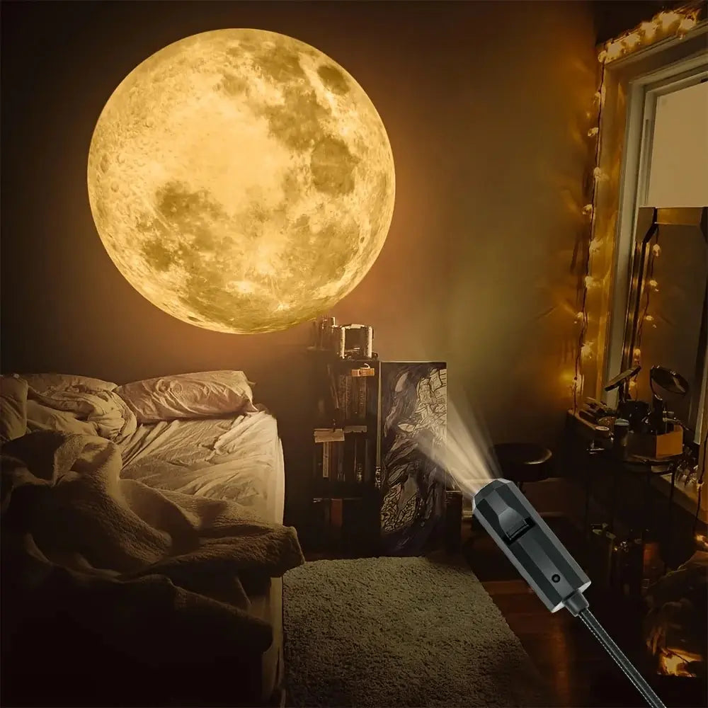 Veilleuse Lune — la pleine lune projetée au plafond