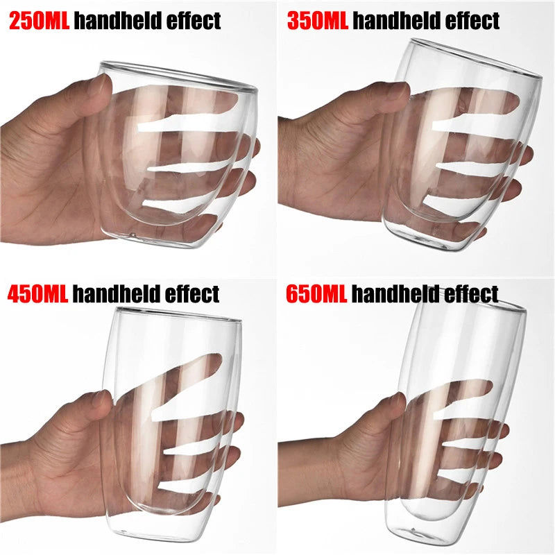 Verres à Café Double Paroi — lot de 2, borosilicate