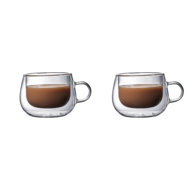 Verres à Café Double Paroi — lot de 2, borosilicate