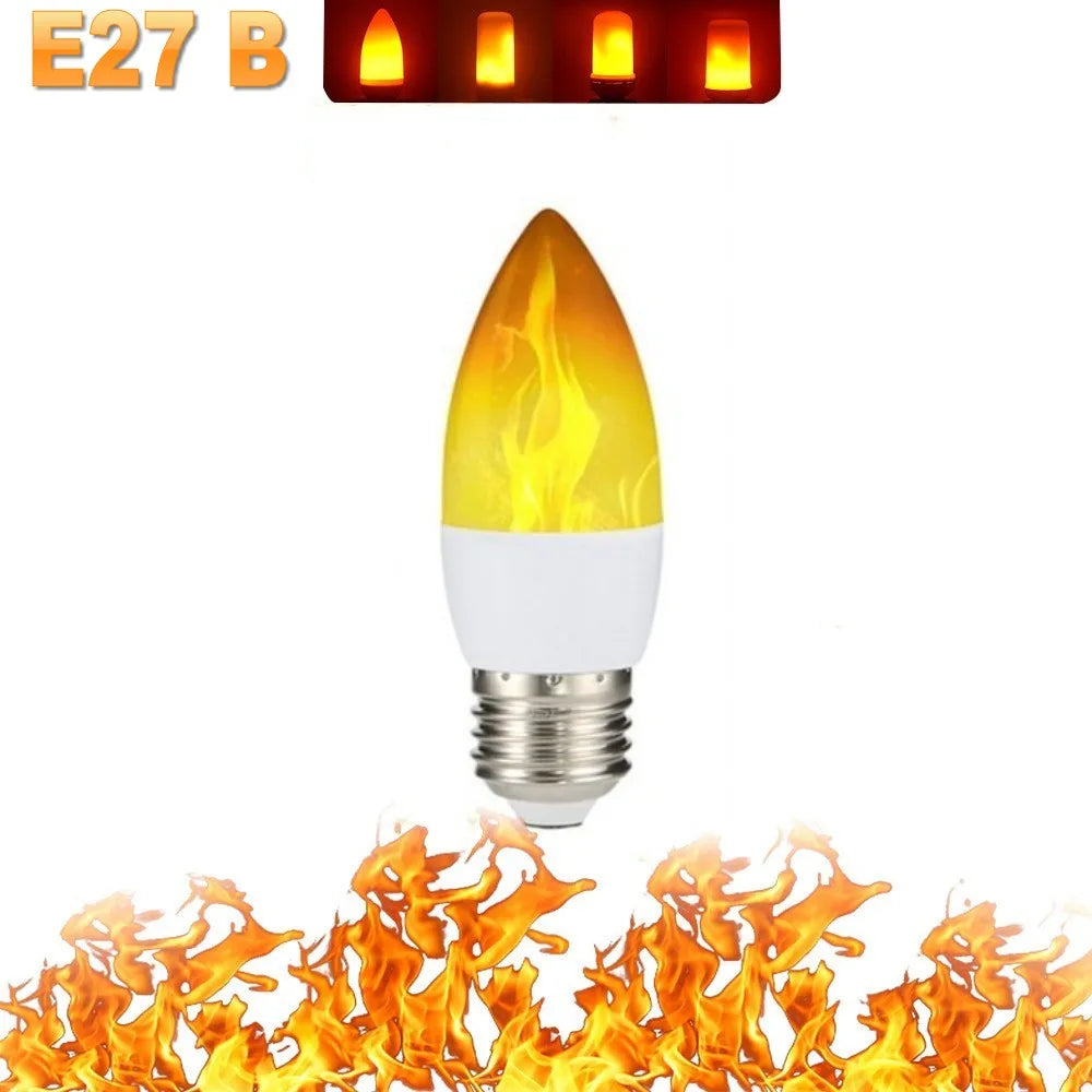 Ampoule à Flamme Vacillante E27 — quatre modes de feu