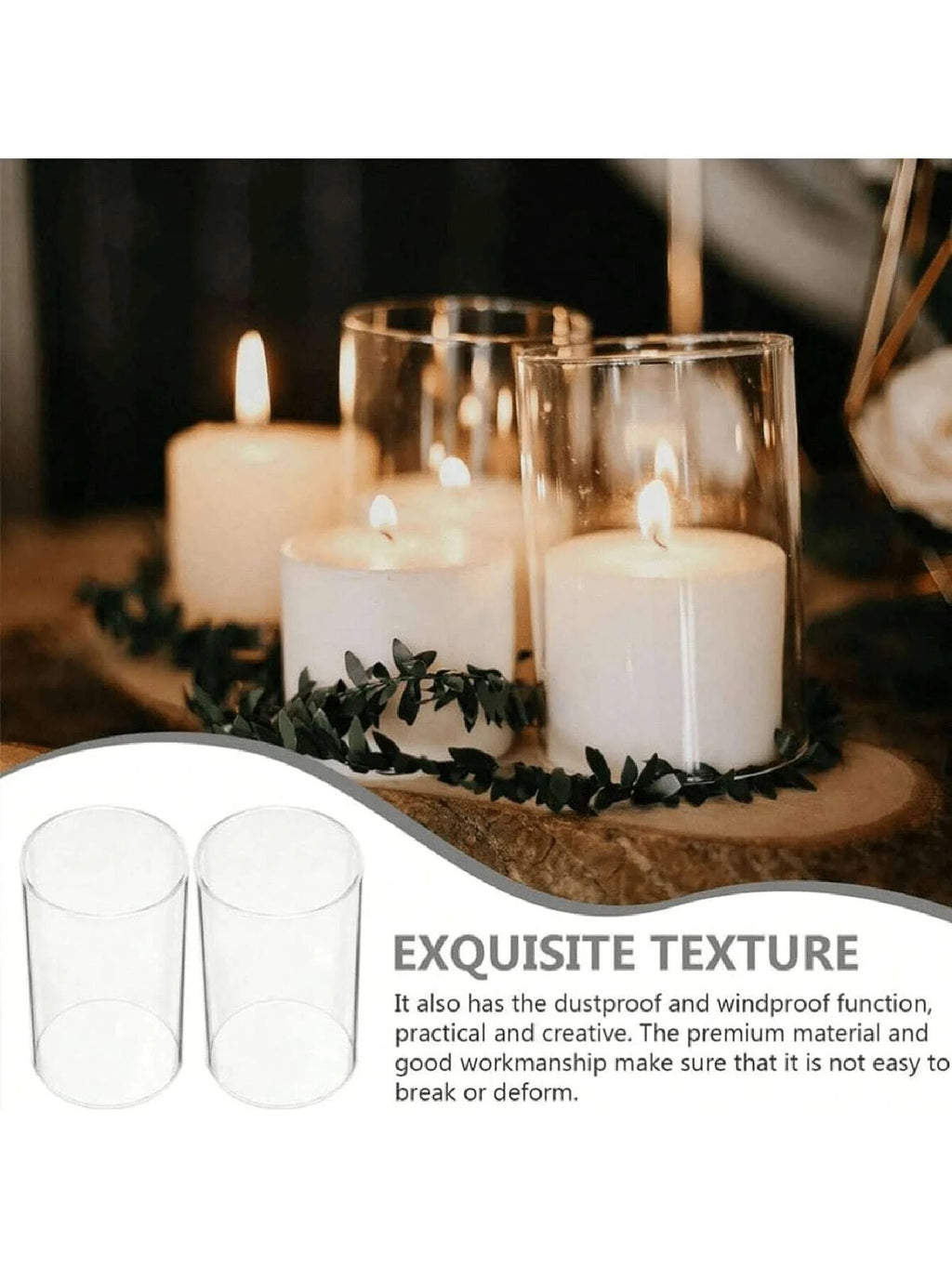 Photophores en Verre — cylindres pour bougies pilier