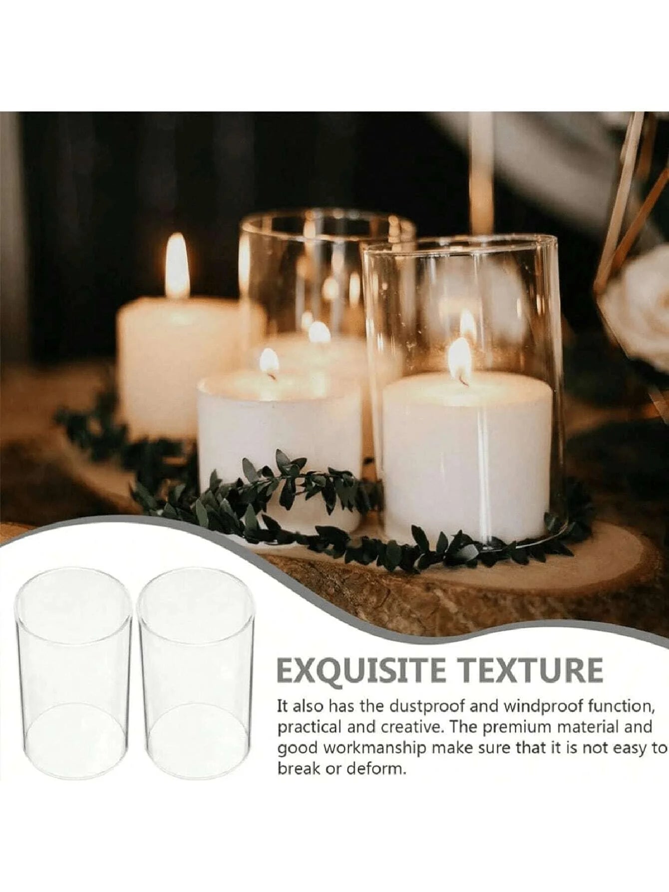 Photophores en Verre — cylindres pour bougies pilier