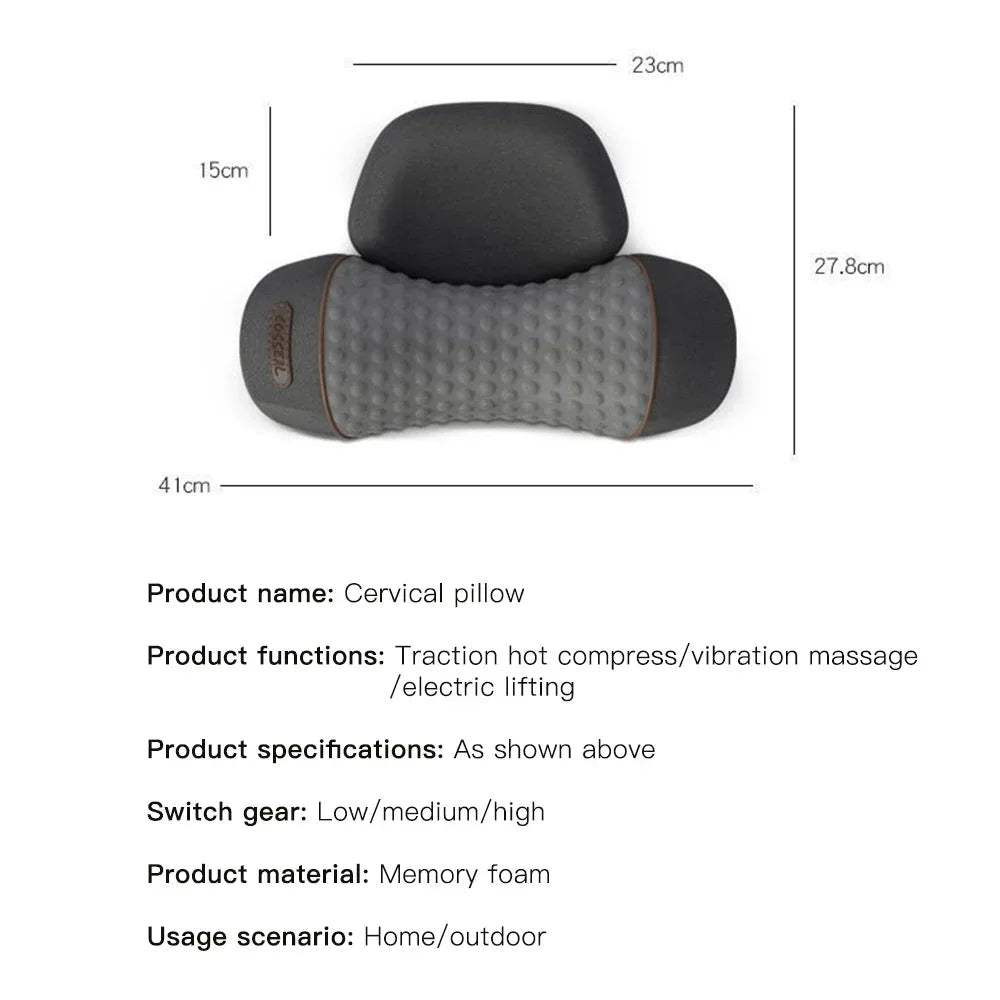 Masseur de Nuque Chauffant — pétrissage et traction cervicale
