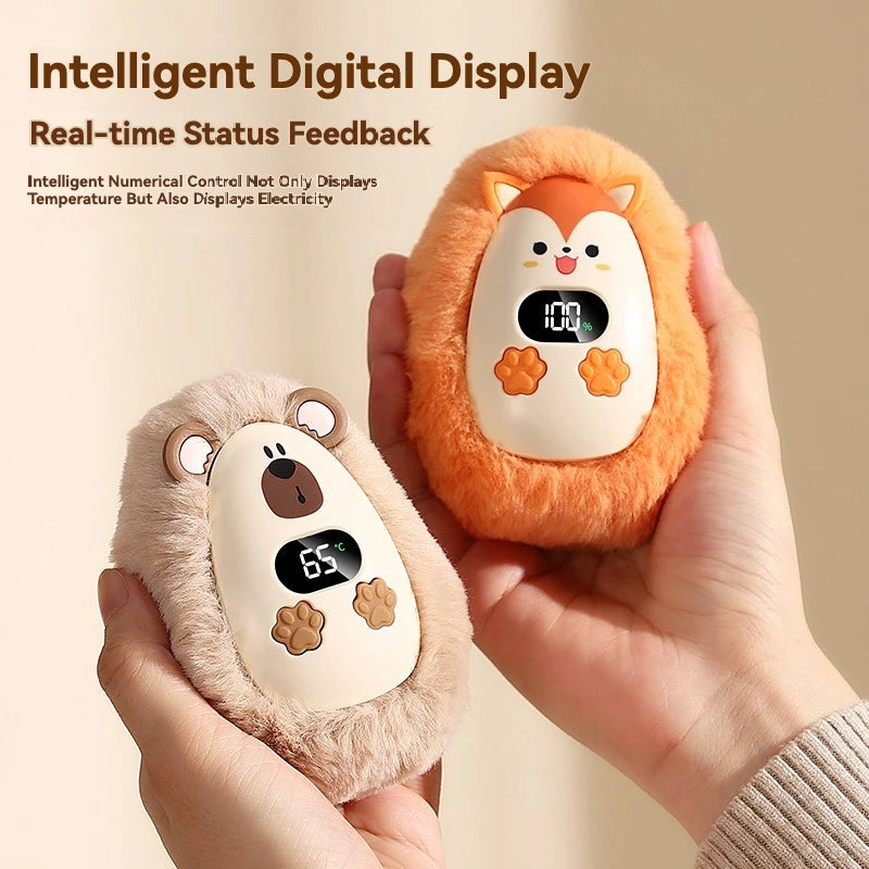 Chaufferette de Poche en Peluche — trois températures, rechargeable