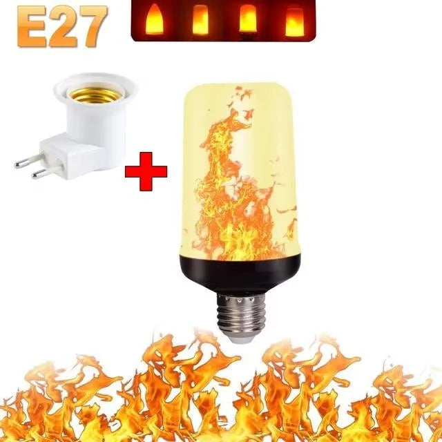 Ampoule à Flamme Vacillante E27 — quatre modes de feu