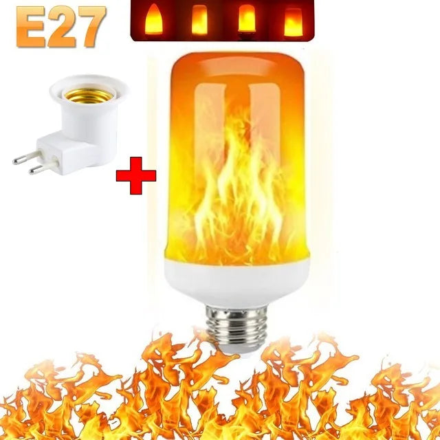 Ampoule à Flamme Vacillante E27 — quatre modes de feu