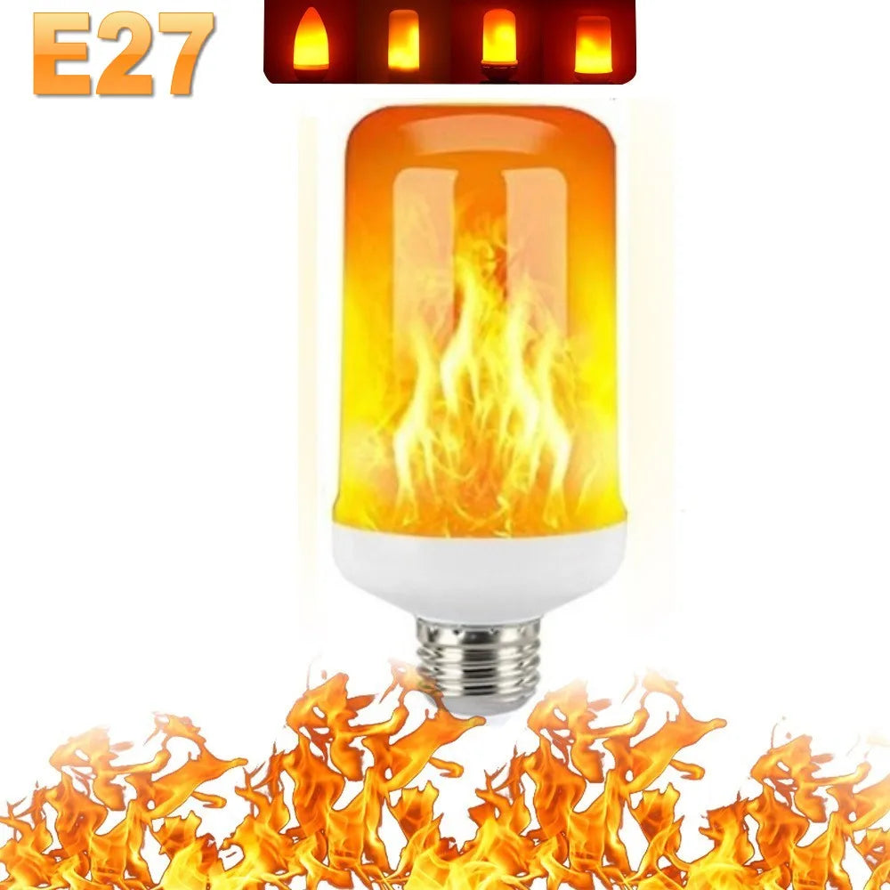 Ampoule à Flamme Vacillante E27 — quatre modes de feu