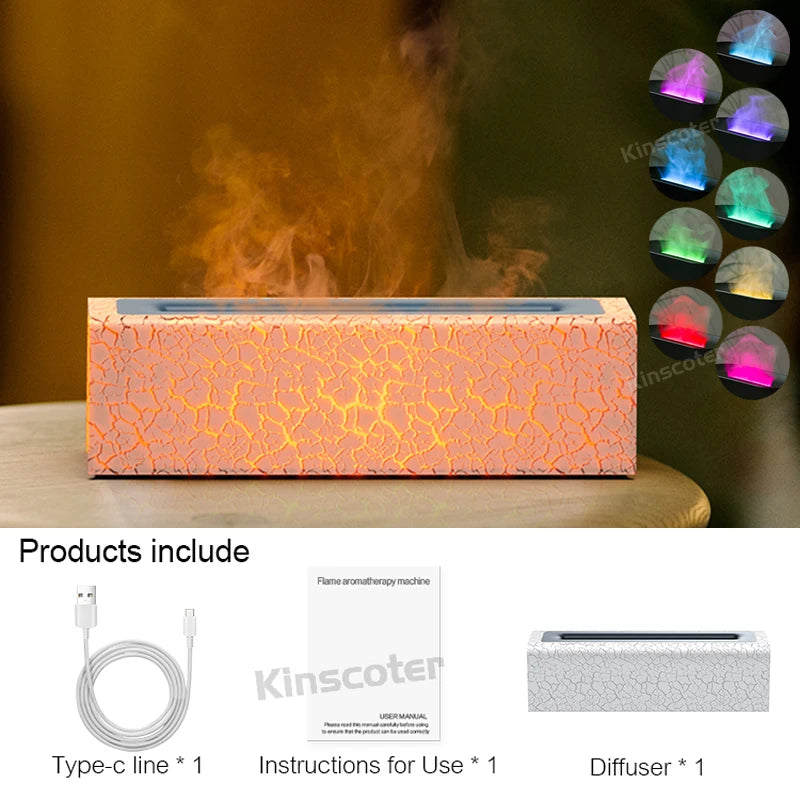 Diffuseur Effet Flamme — brume et feu de cheminée