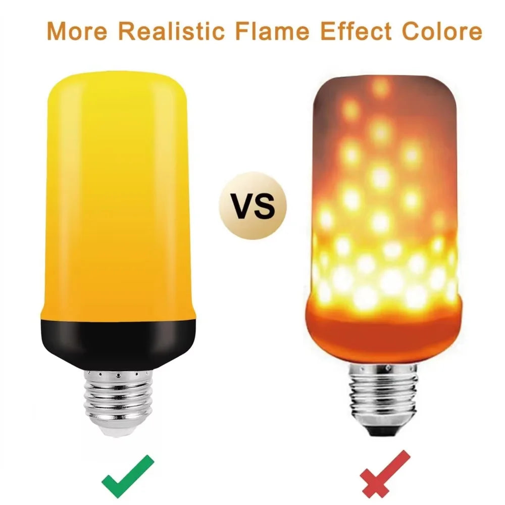 Ampoule à Flamme Vacillante E27 — quatre modes de feu