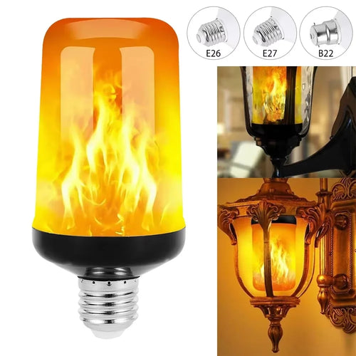 Ampoule à Flamme Vacillante E27 — quatre modes de feu