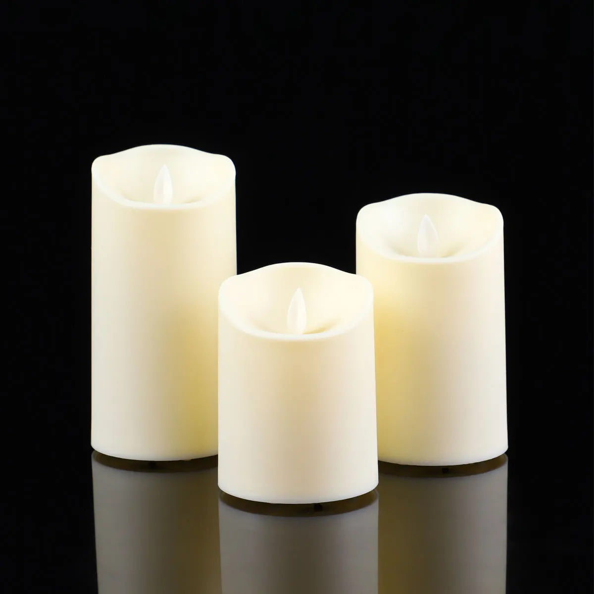 Bougies LED à Flamme Dansante — mèche mobile, rechargeables USB