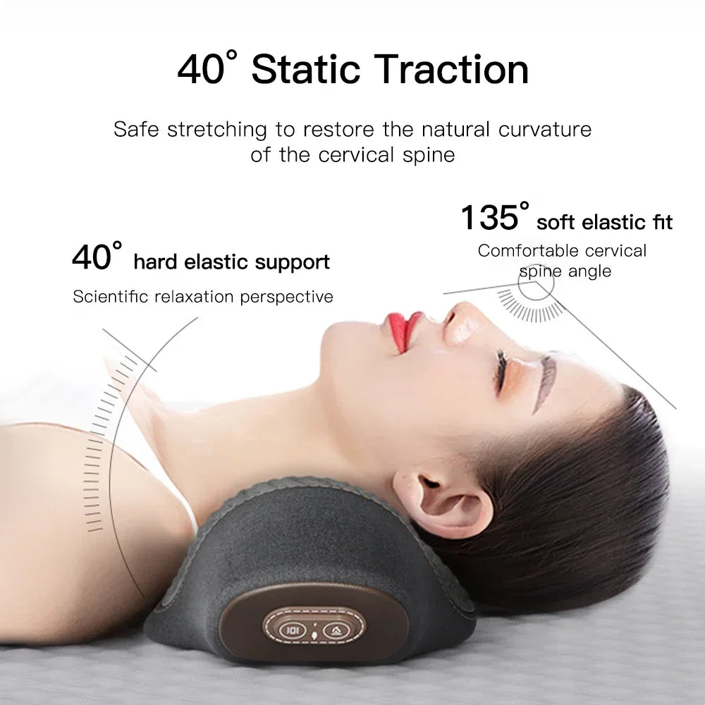 Masseur de Nuque Chauffant — pétrissage et traction cervicale